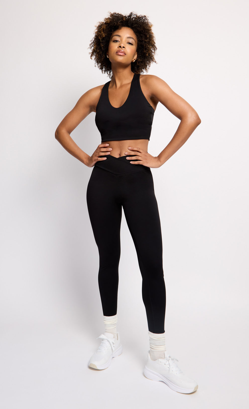 Black Active Racer Back Top