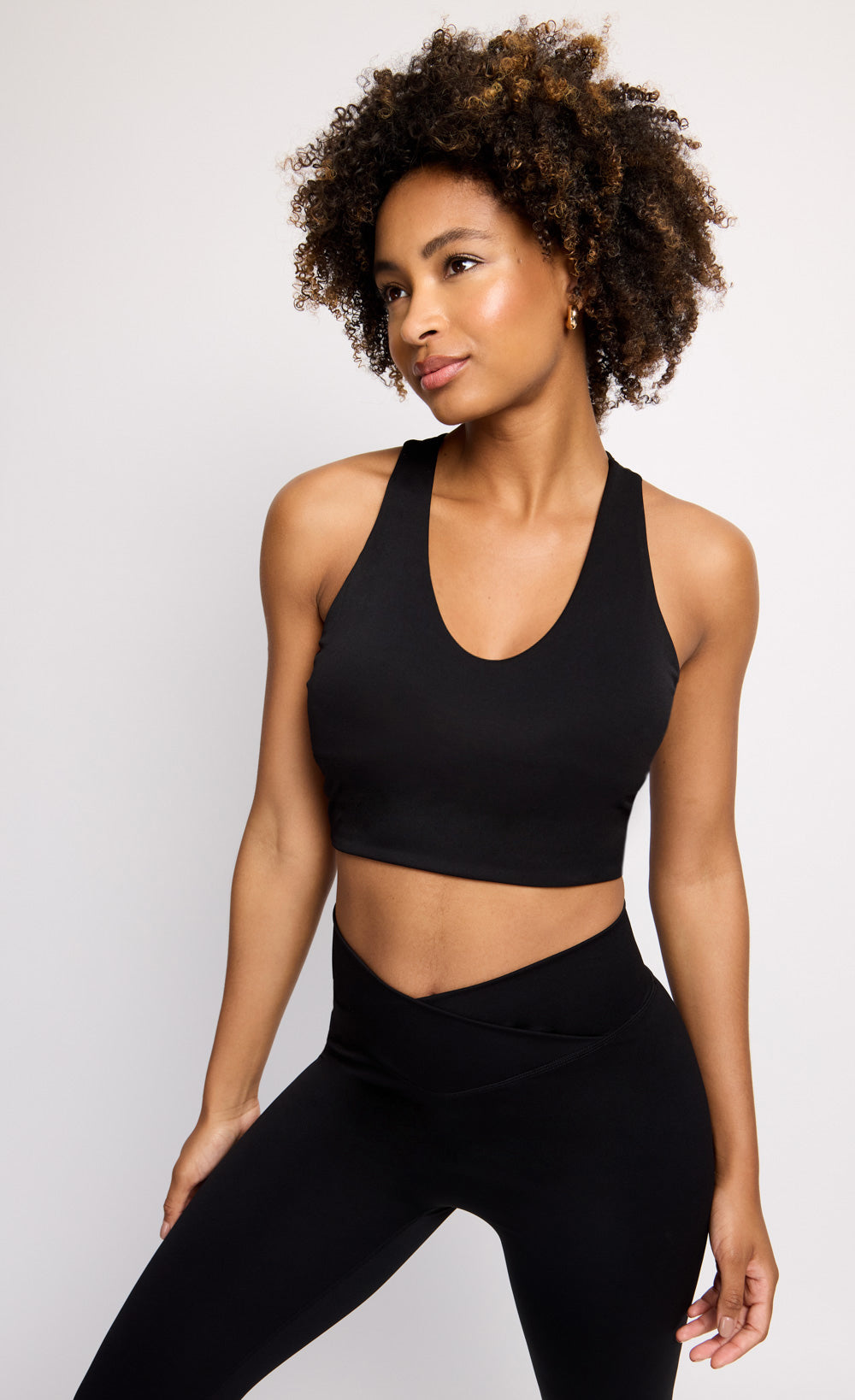 Black Active Racer Back Top