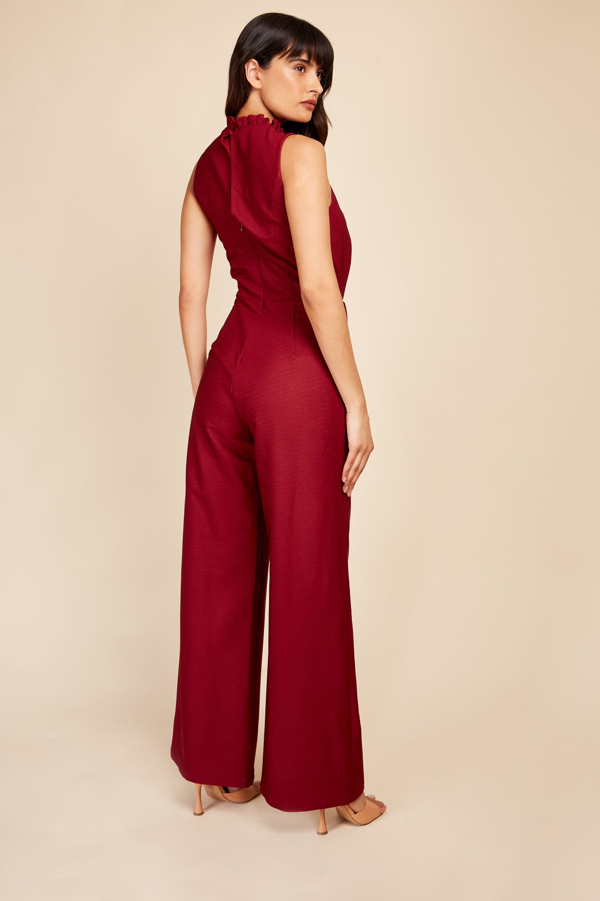 Berry Shimmer Cut-Out Jumpsuit