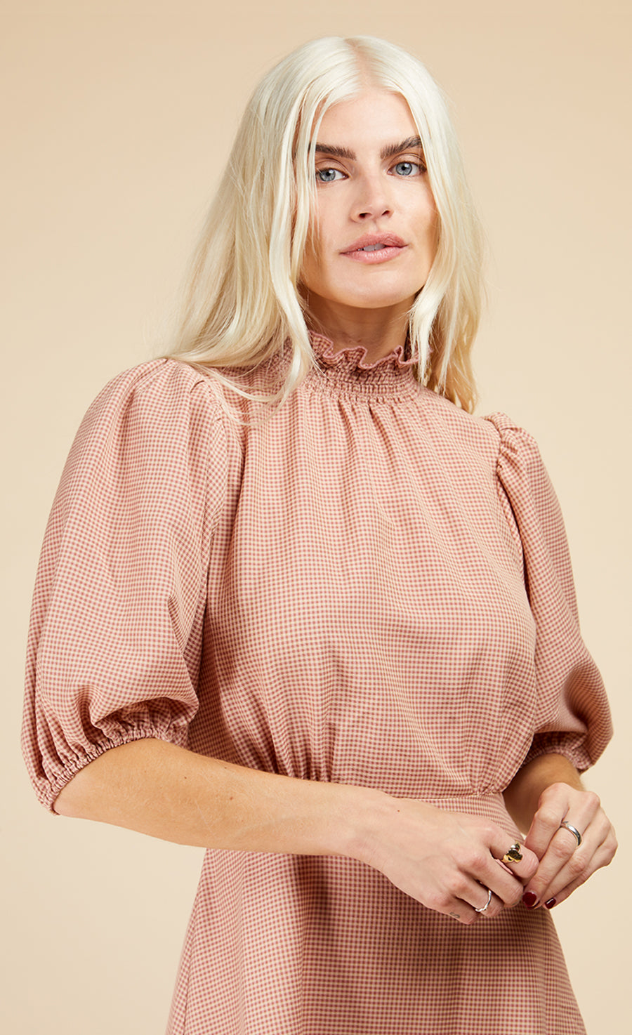 Summer Gingham Tiered Midaxi Dress