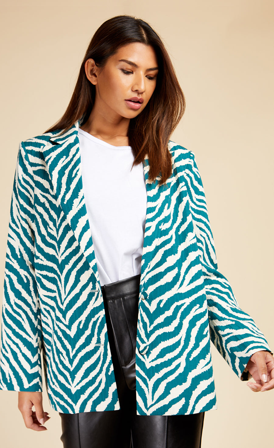 Zebra Print Blazer