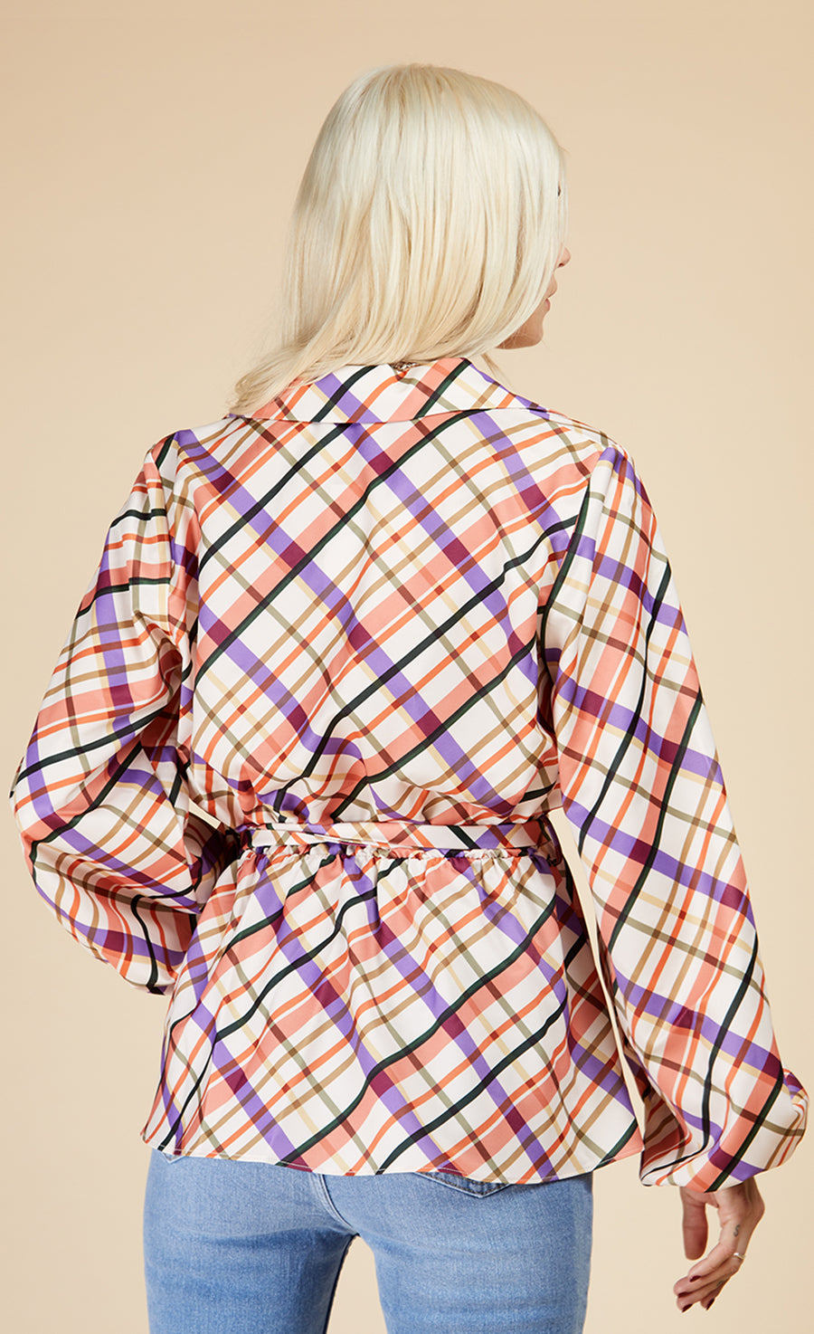 Check Wrap TopBlousesTops & BlousesLittle Mistress