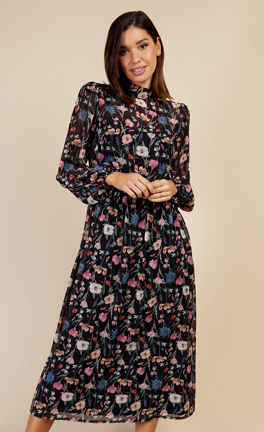 Floral Print Midaxi Dress