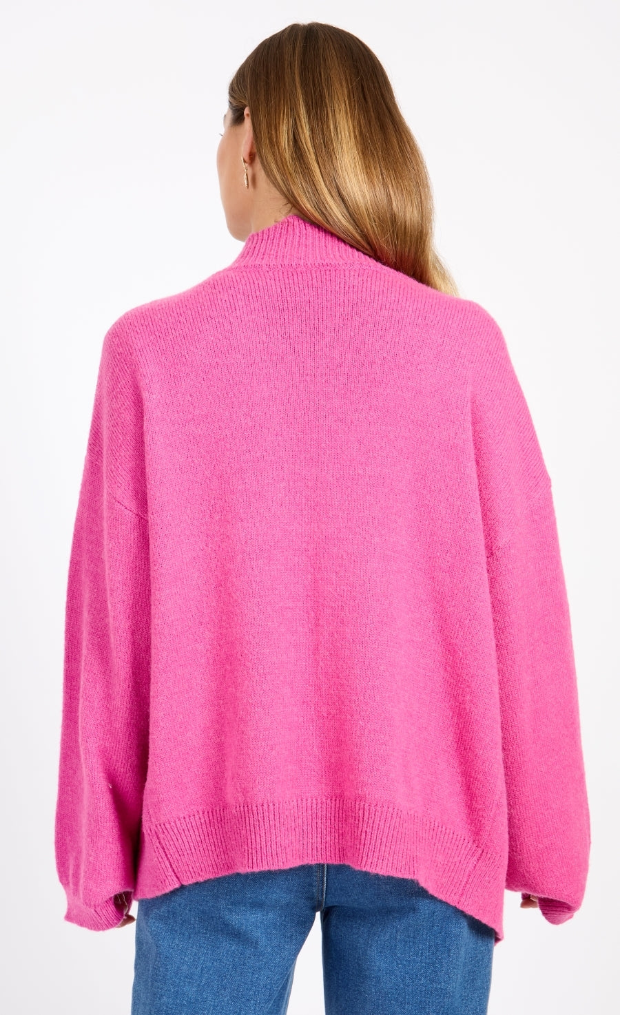 Pink Knit Scallop Cardigan