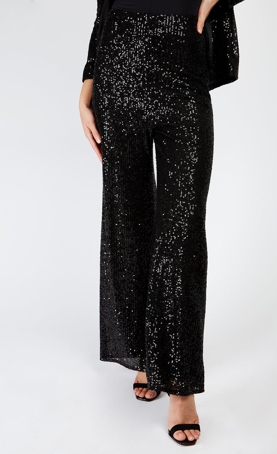 Black Sequin Trousers
