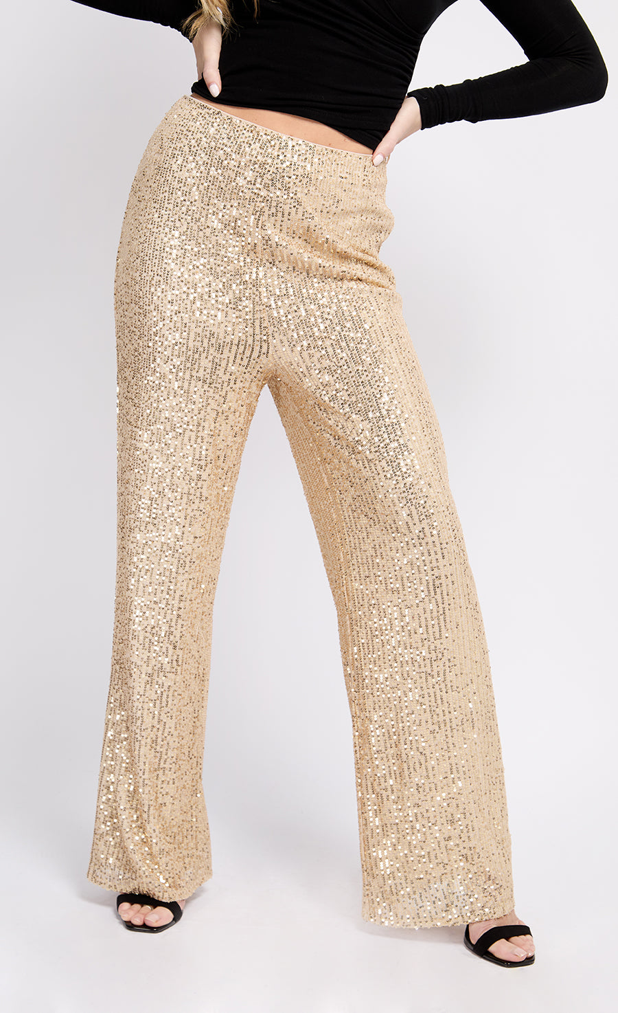 Gold Sequin Trousers