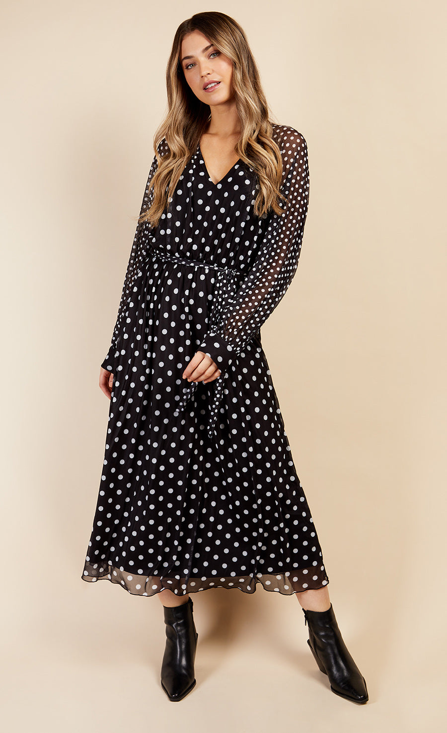 Multi Spot Midaxi Dress