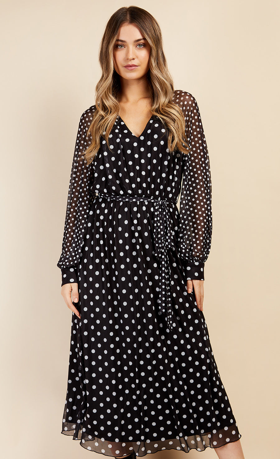 Multi Spot Midaxi Dress