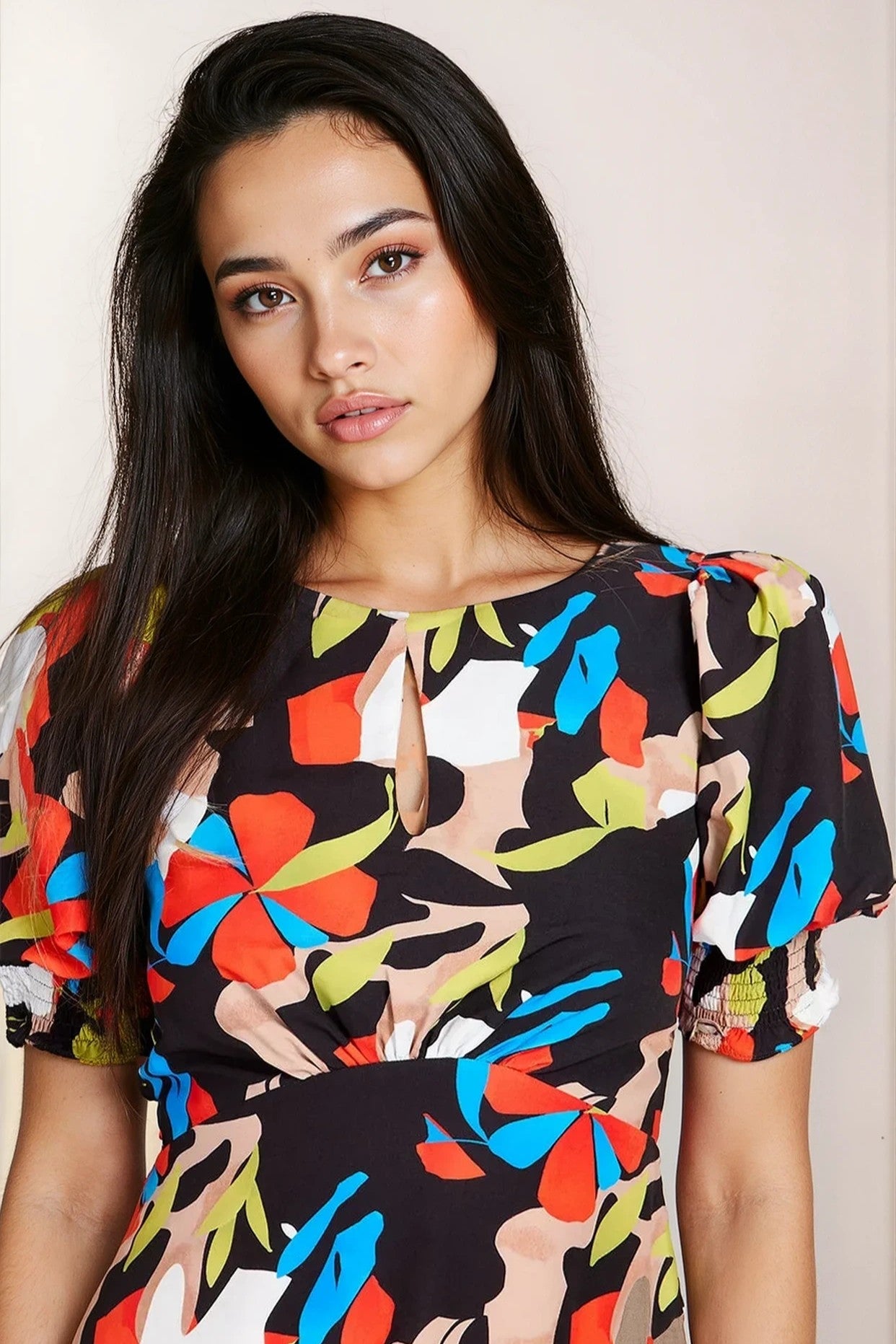 Multi Printed Midaxi Dress