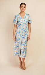 Pastel Print Button Front Midi Dress by Vogue Williams