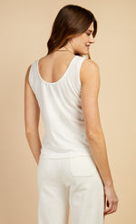 White Sequin Vest Top by Vogue Williams