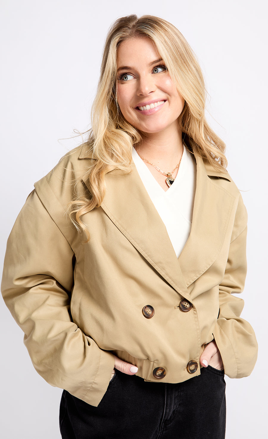 Camel Cropped Jacket