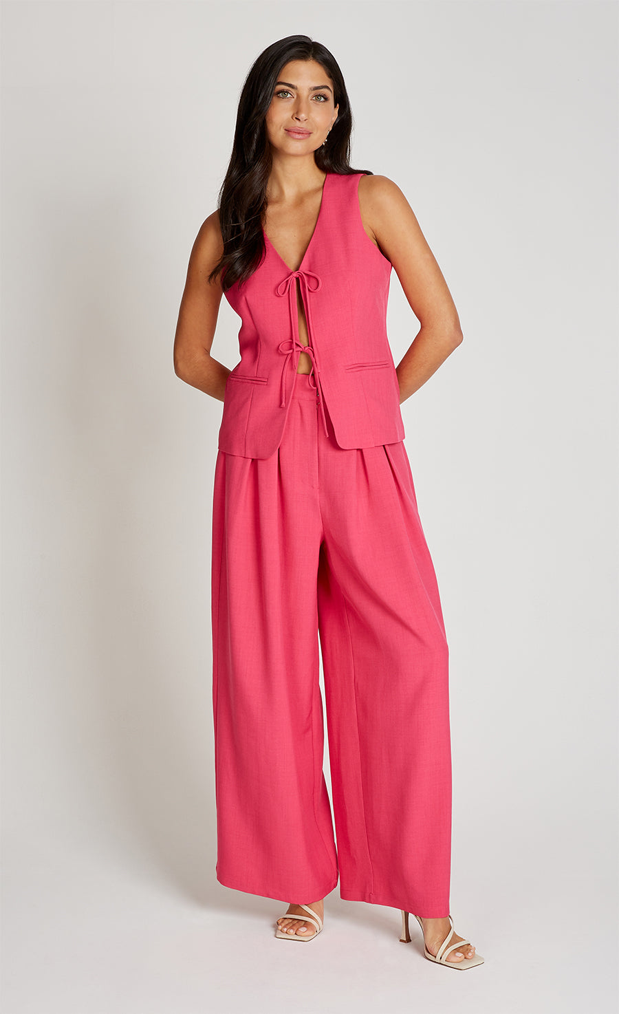 Pink Wide Leg Trousers