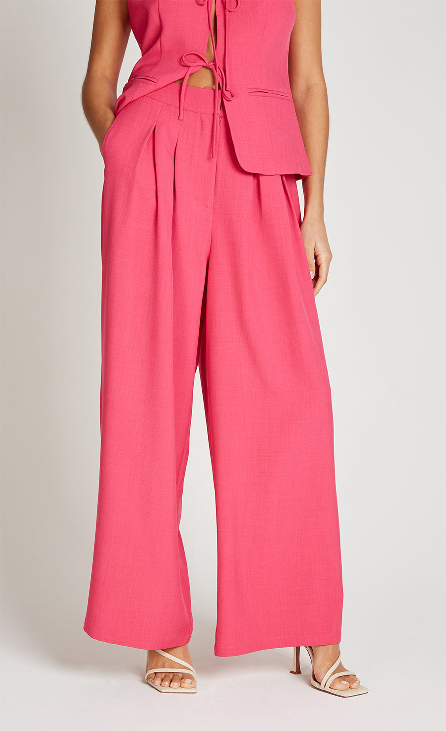 Pink Wide Leg Trousers