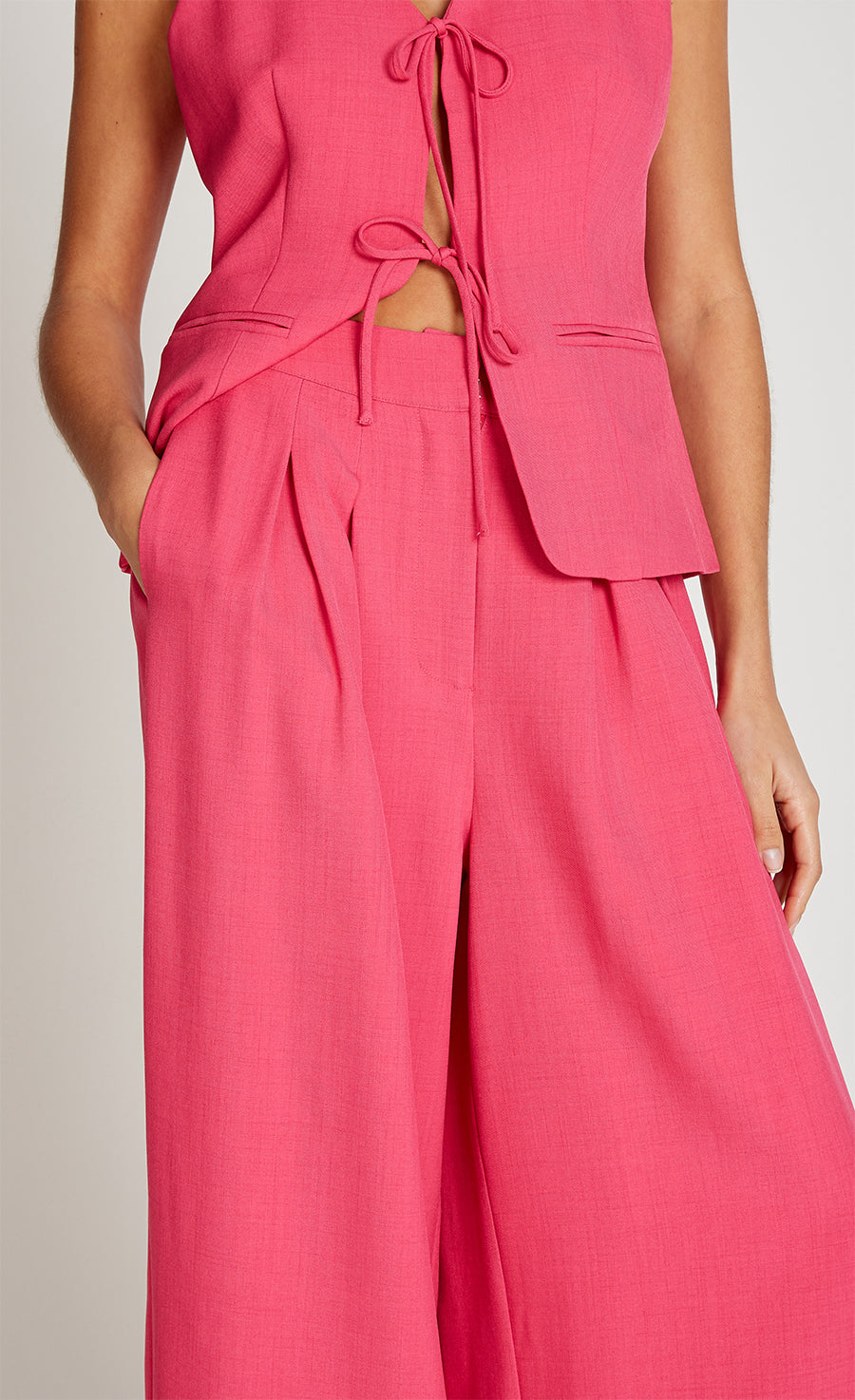 Pink Wide Leg Trousers