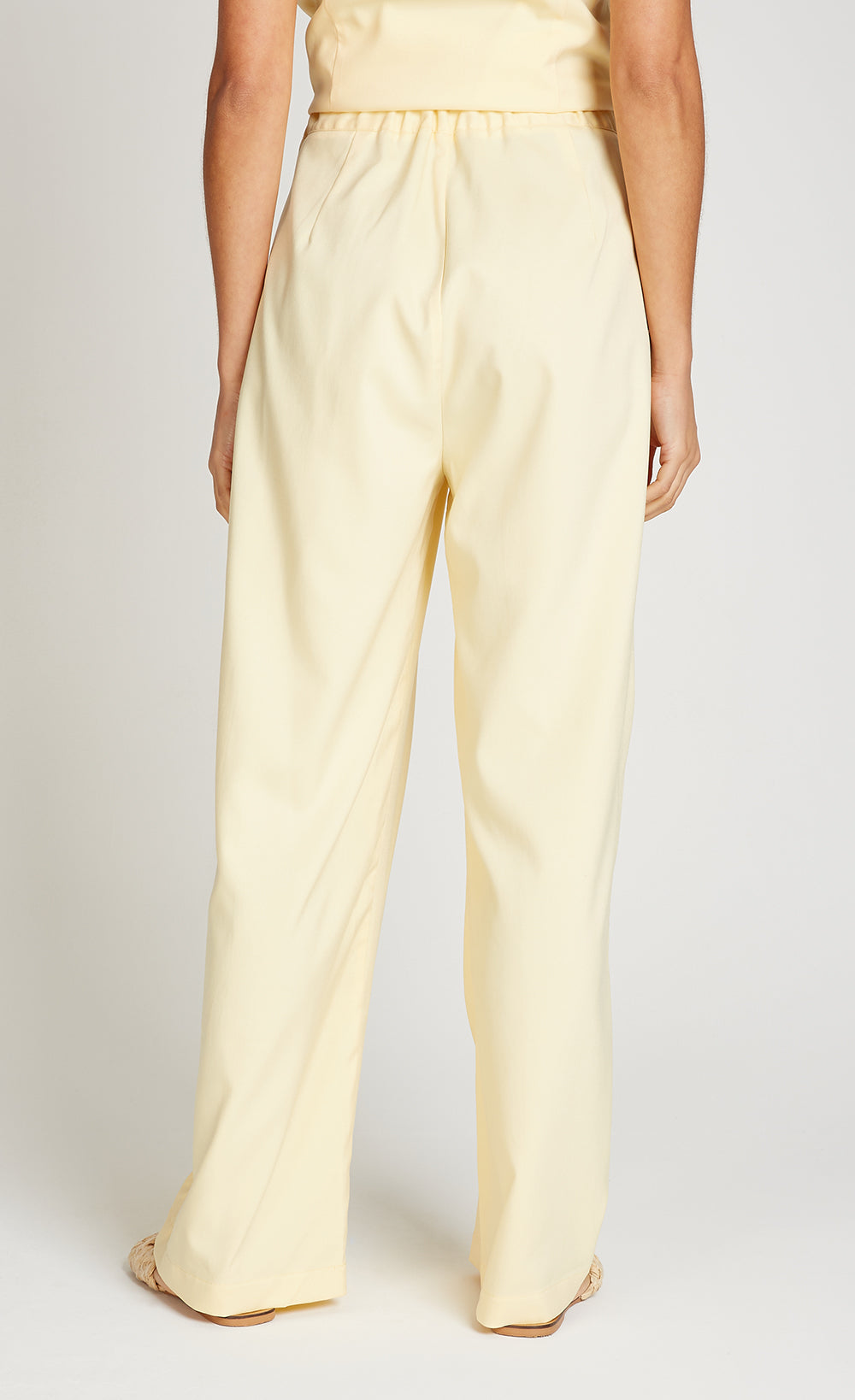 Butter Yellow Wide Leg Trousers