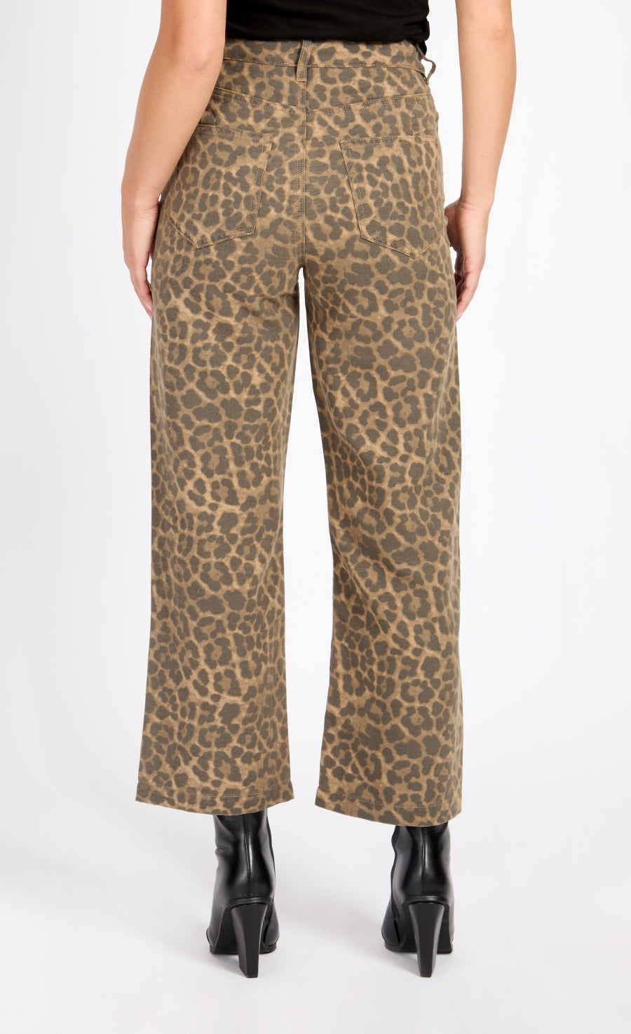 Leopard Print Denim Jeans