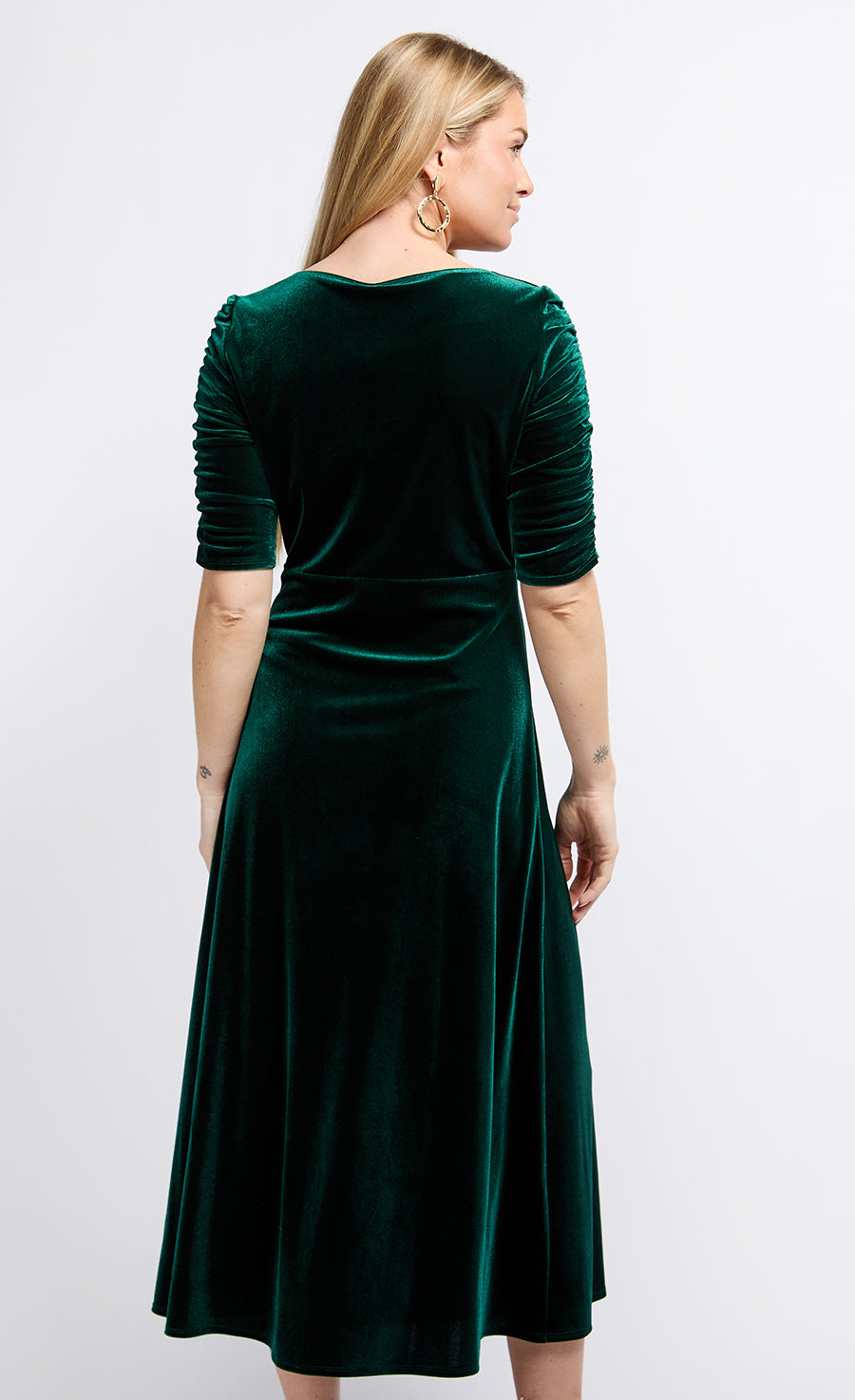 Green Velvet Keyhole Midaxi Dress