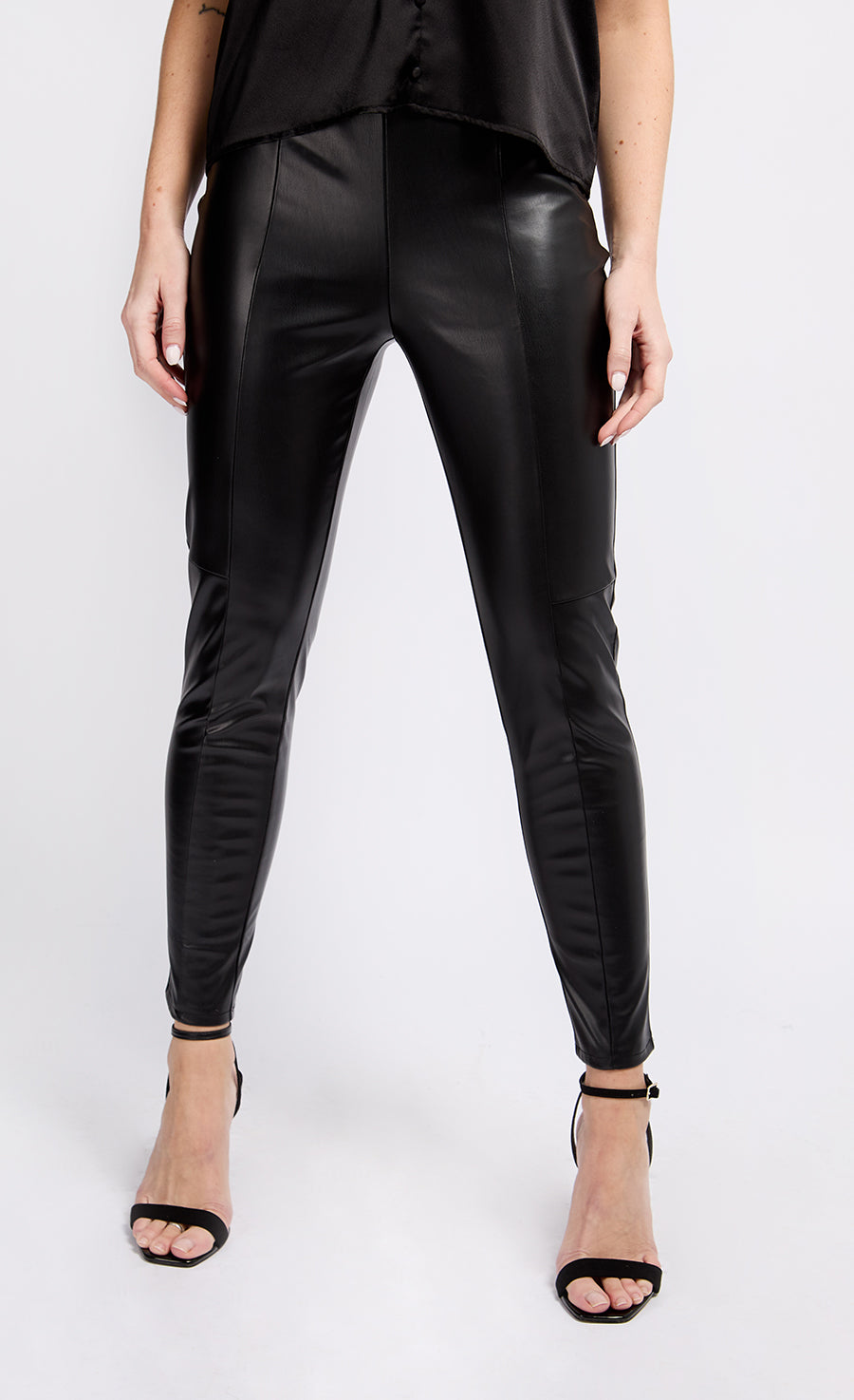 Black PU Trousers
