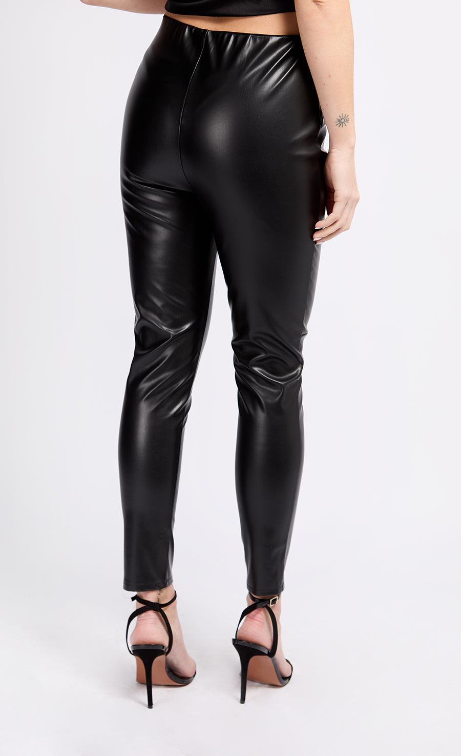 Black PU Trousers