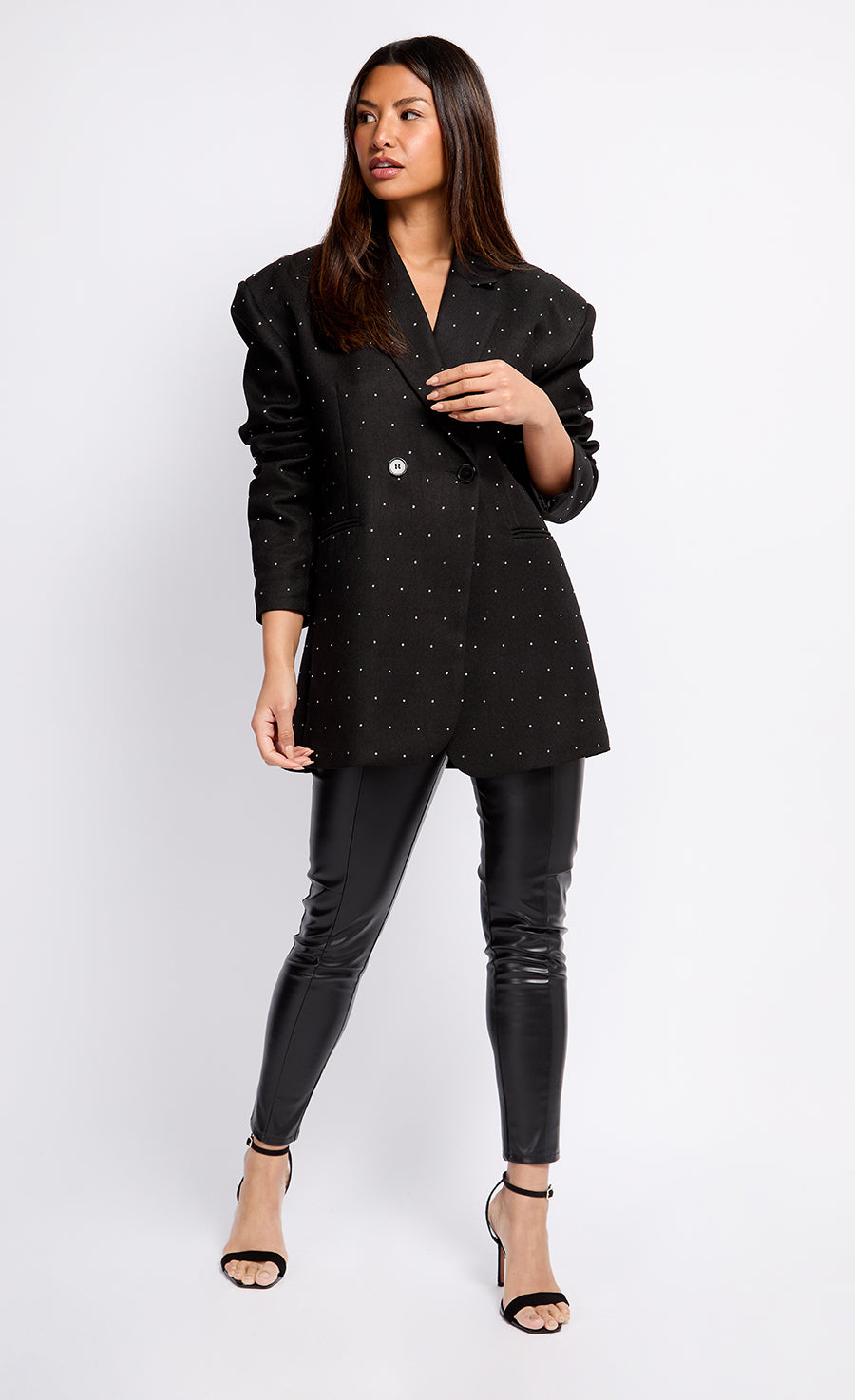 Black and Silver Diamante Blazer