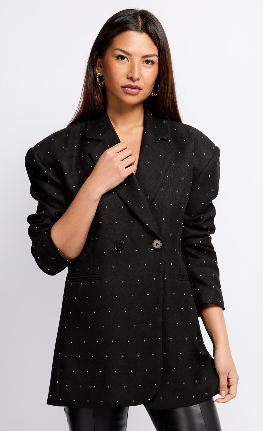 Black and Silver Diamante Blazer