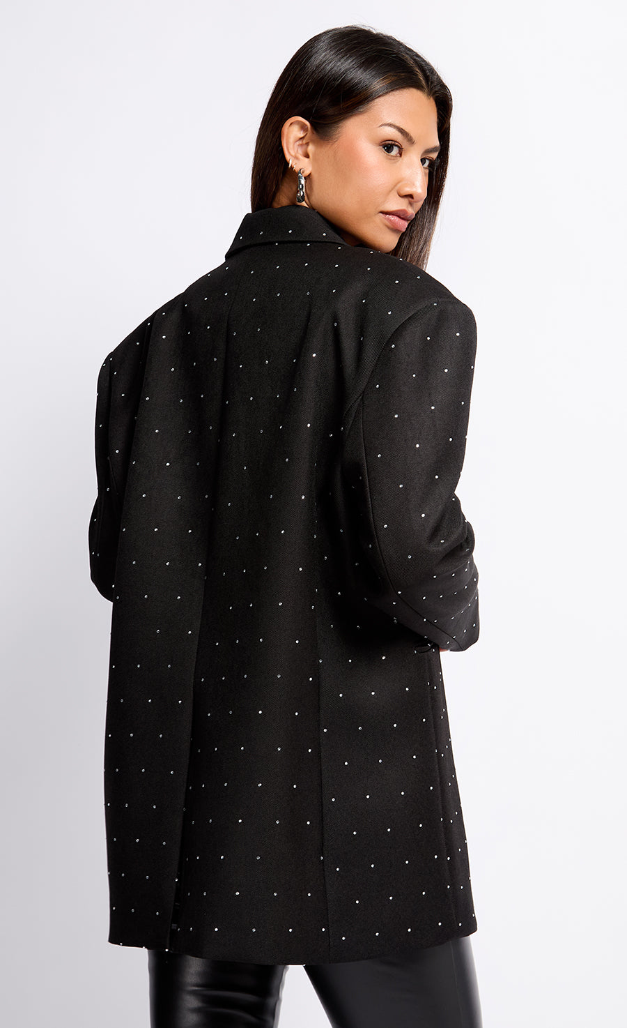 Black and Silver Diamante Blazer