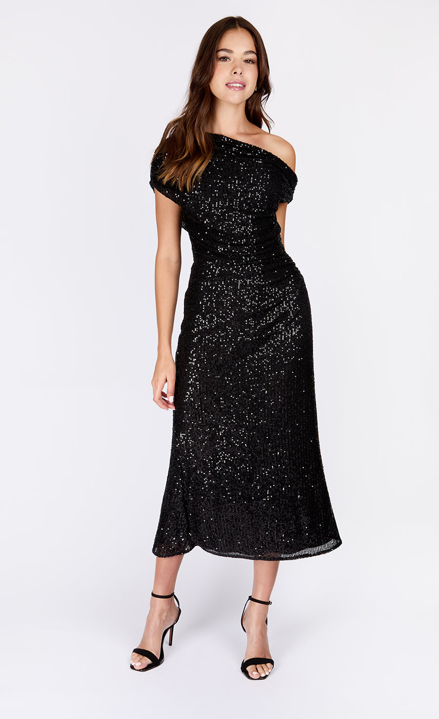 iSKA Black Sequin Midaxi Dress