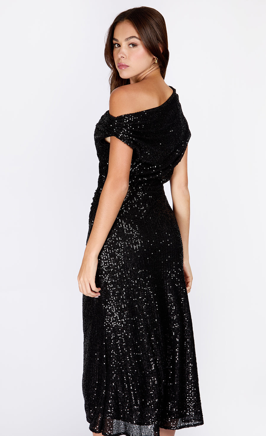 iSKA Black Sequin Midaxi Dress