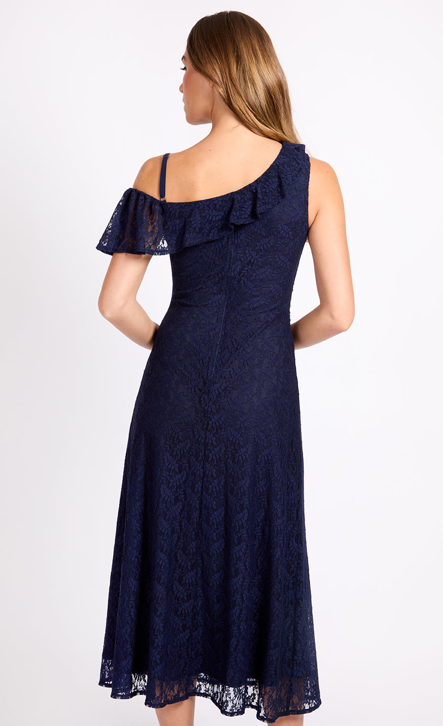 Navy Lace Midaxi Dress