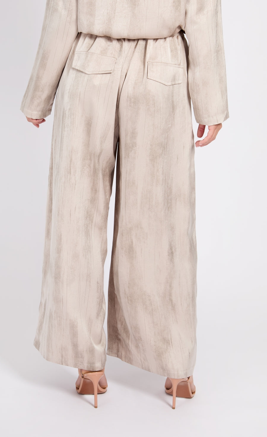 Oyster Satin Trousers by Chloe Lewis