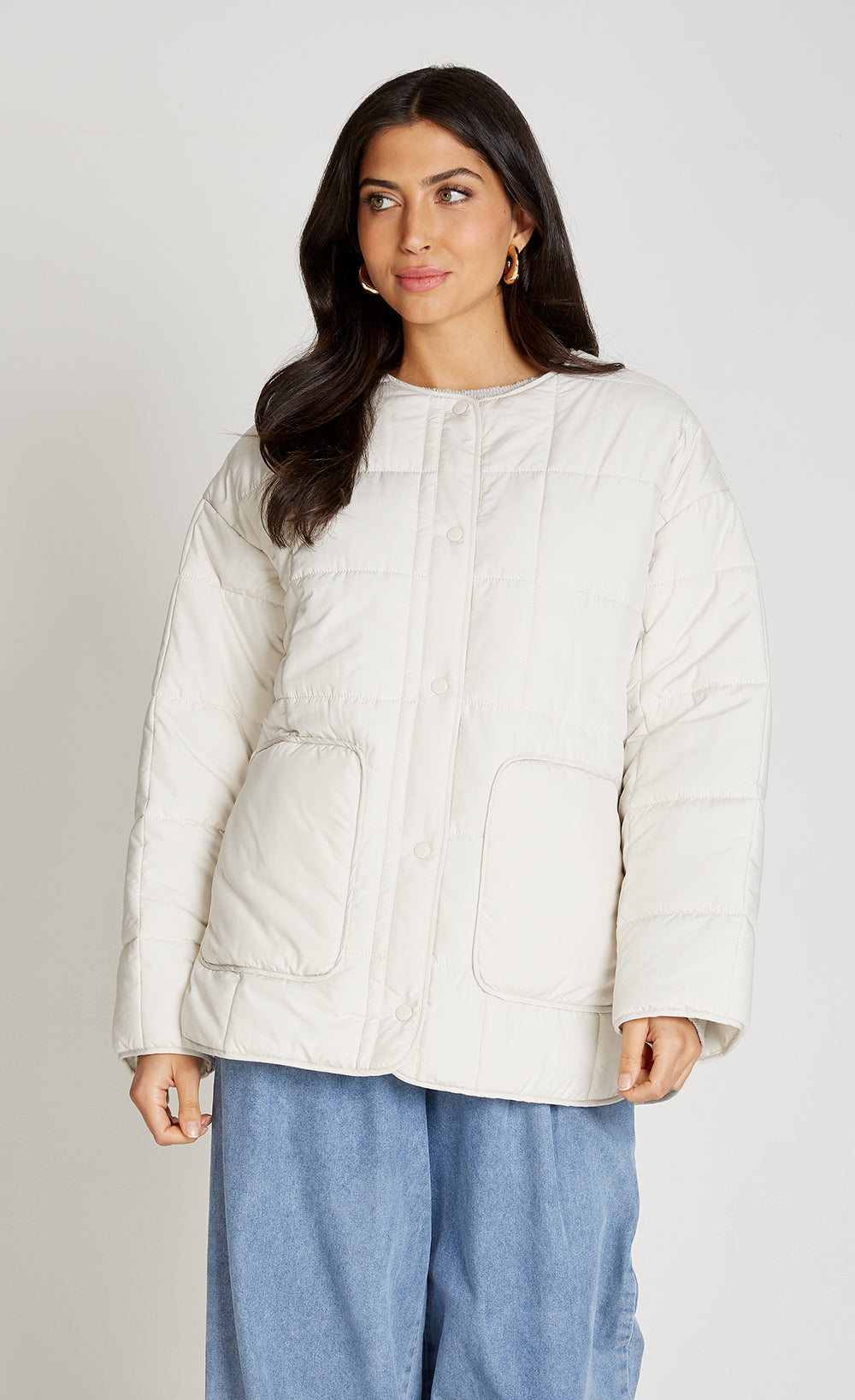 Ecru Quilted Jacket