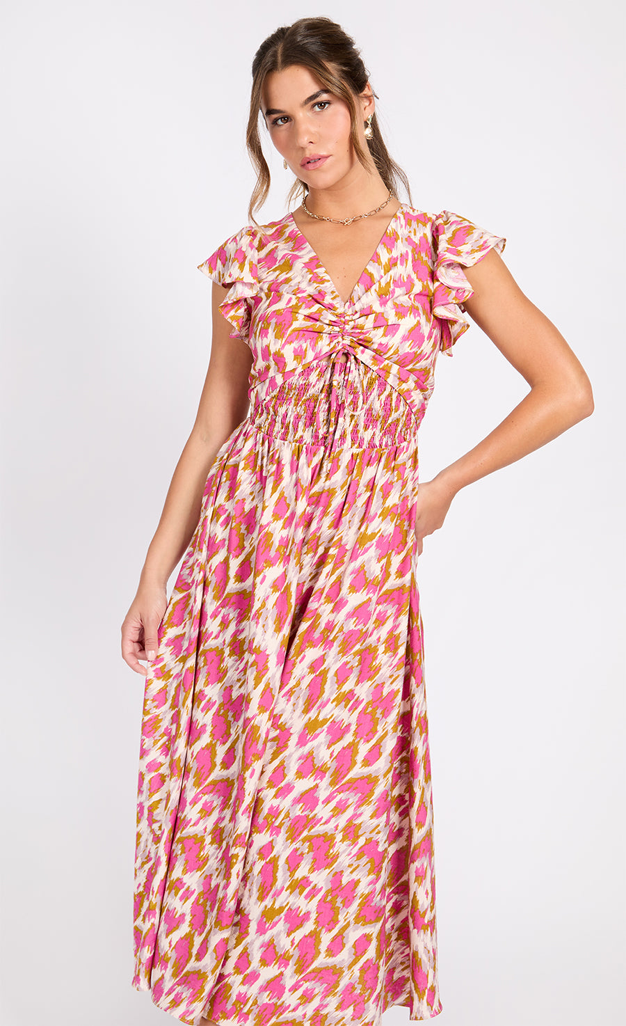 Multi Print Midaxi Dress