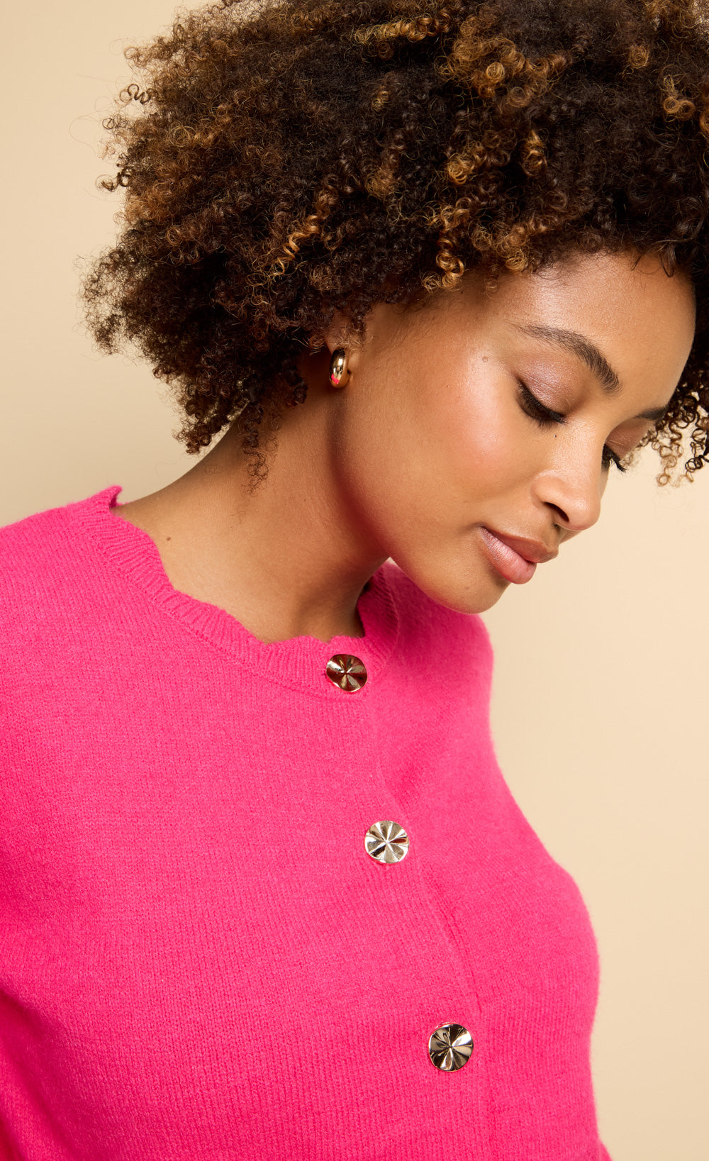 Pink Knitted Cardigan