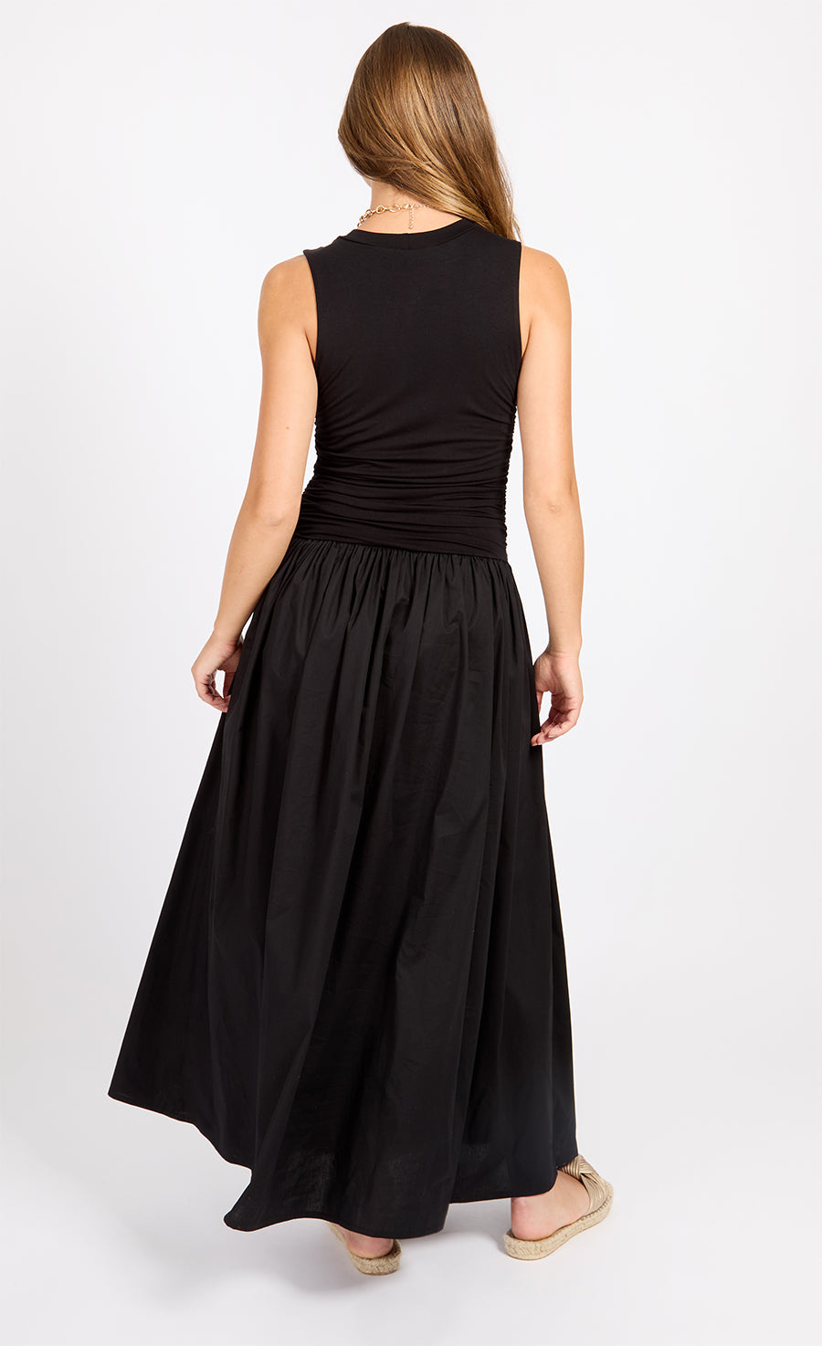 Black Cotton Maxi Dress