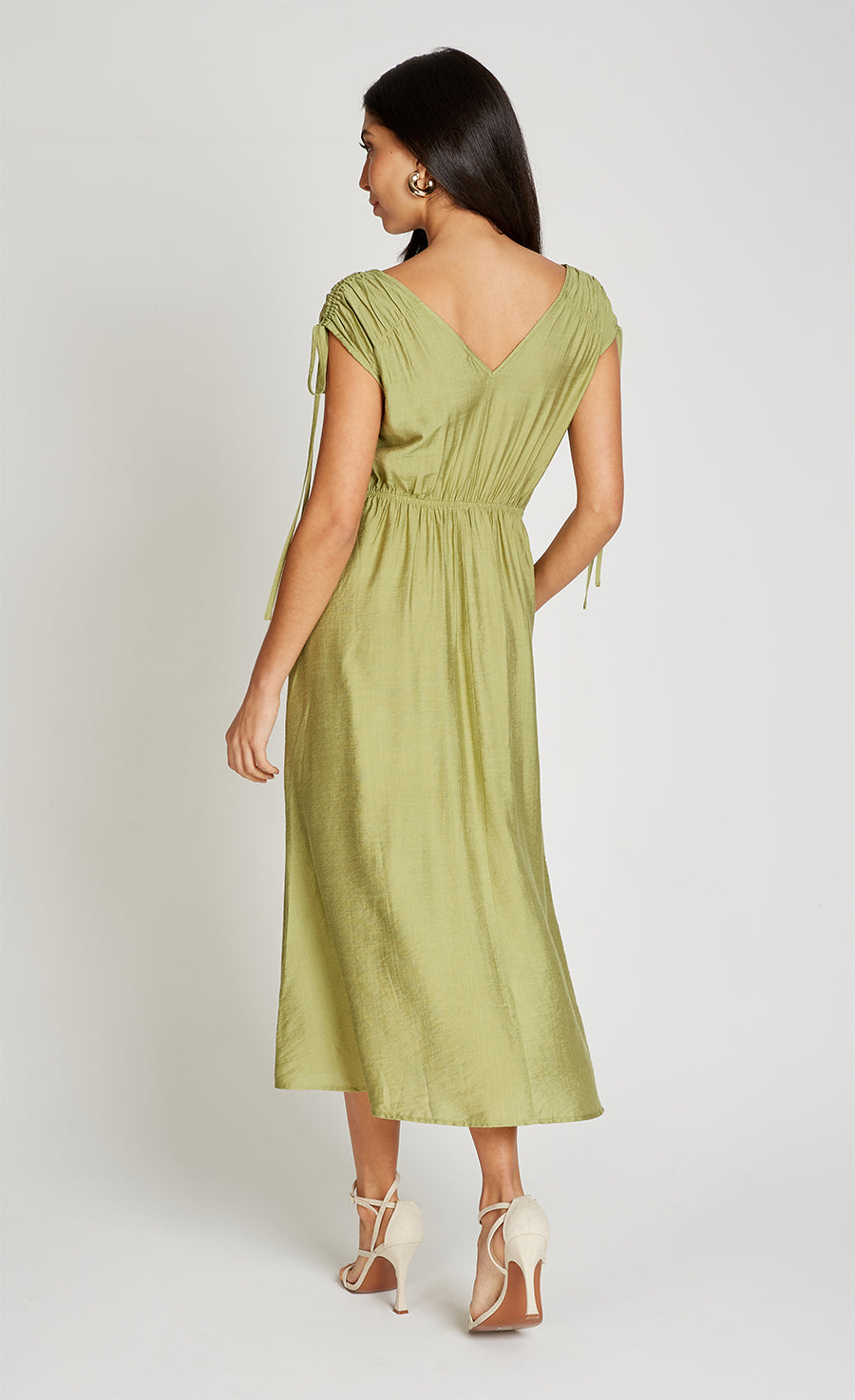Lime Rosette Midaxi Dress