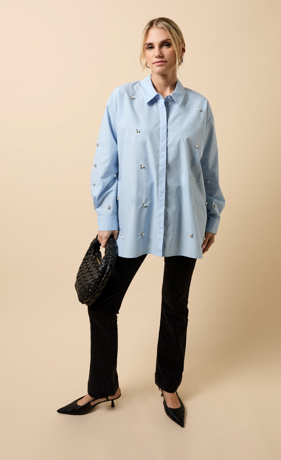Bronte Blue Embellished Shirt