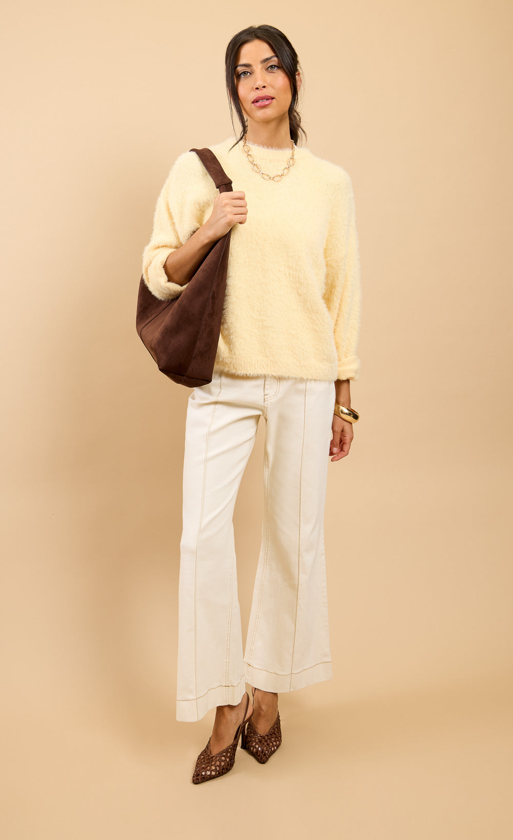 Ophelia Lemon Soft Knit JumperSweatersJumpers & CardigansLittle Mistress