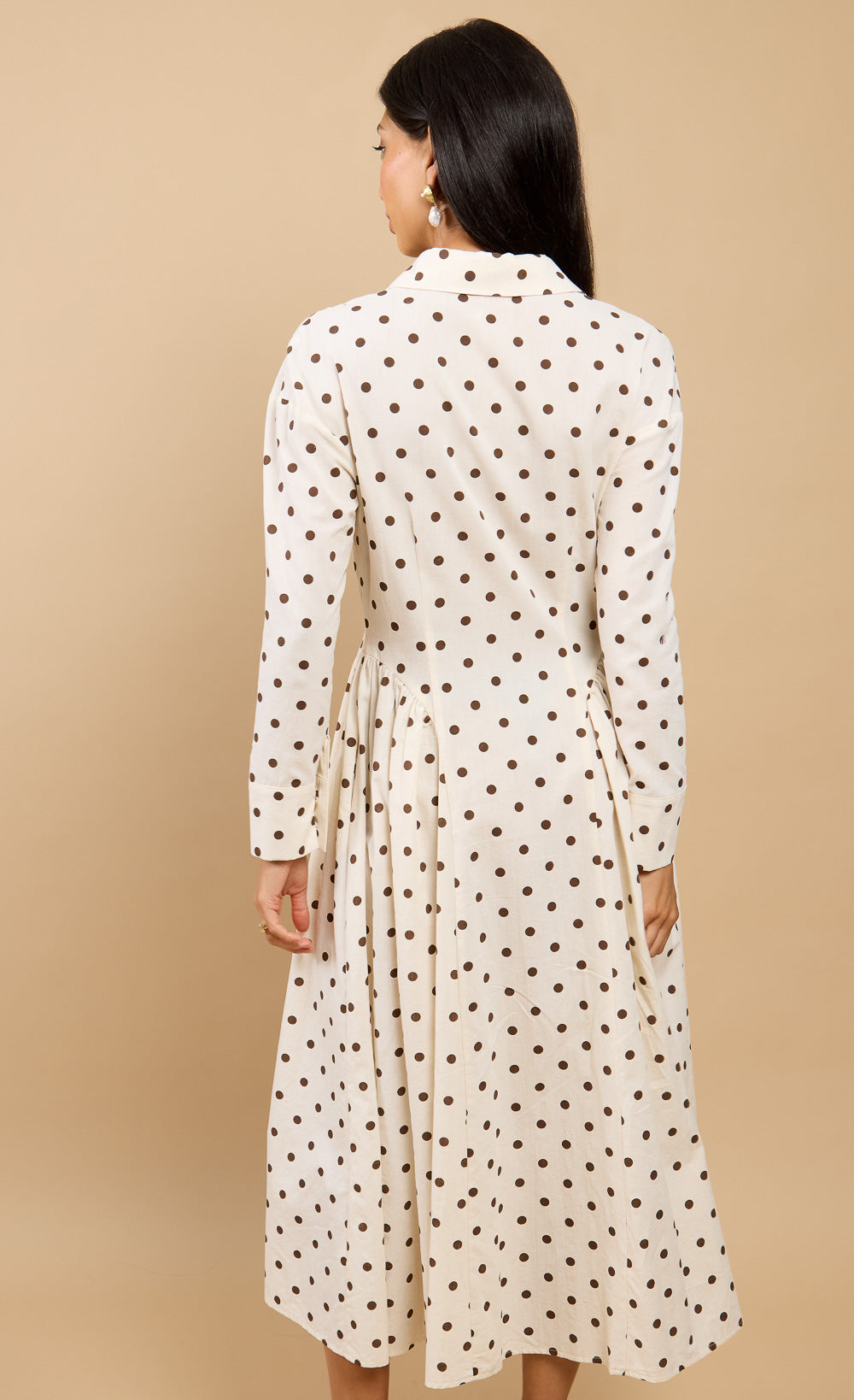 Delara Polka Dot Midaxi Shirt Dress