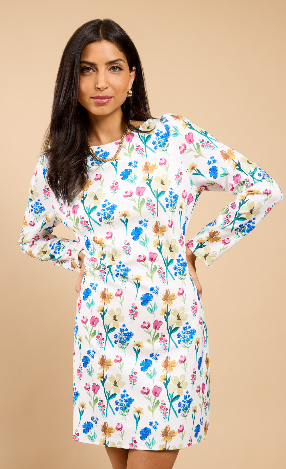 Mireya Floral Print Mini Dress