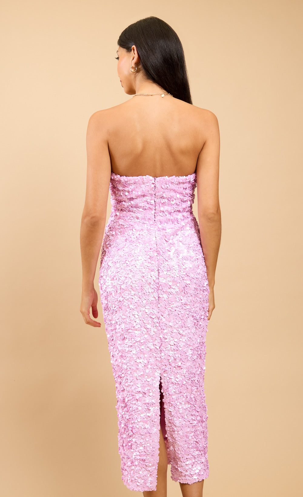 Claré Pink Sequin Midaxi Dress