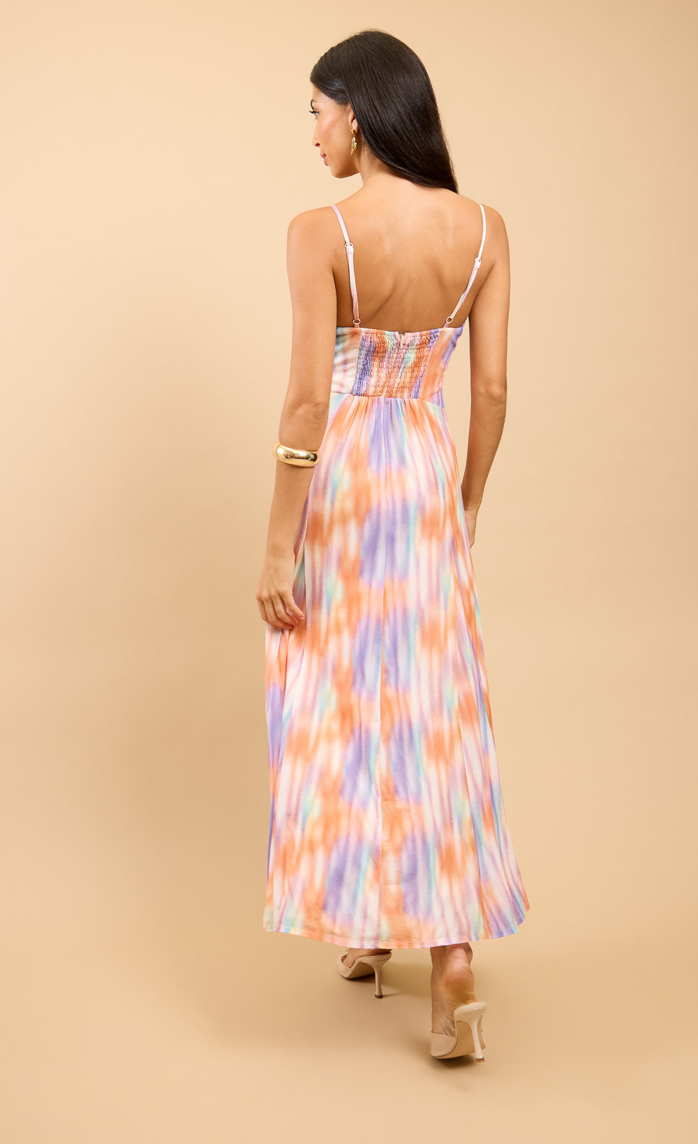 Adeline Blur Print Maxi Dress