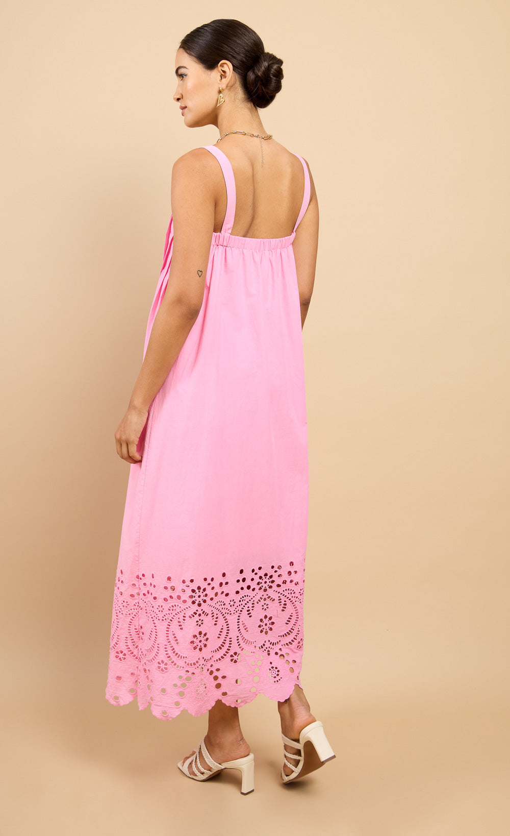 Astrid Pink Embroidered Hem Midaxi Dress Vicky Pattison EDITDressesEmbroidered DressLittle Mistress