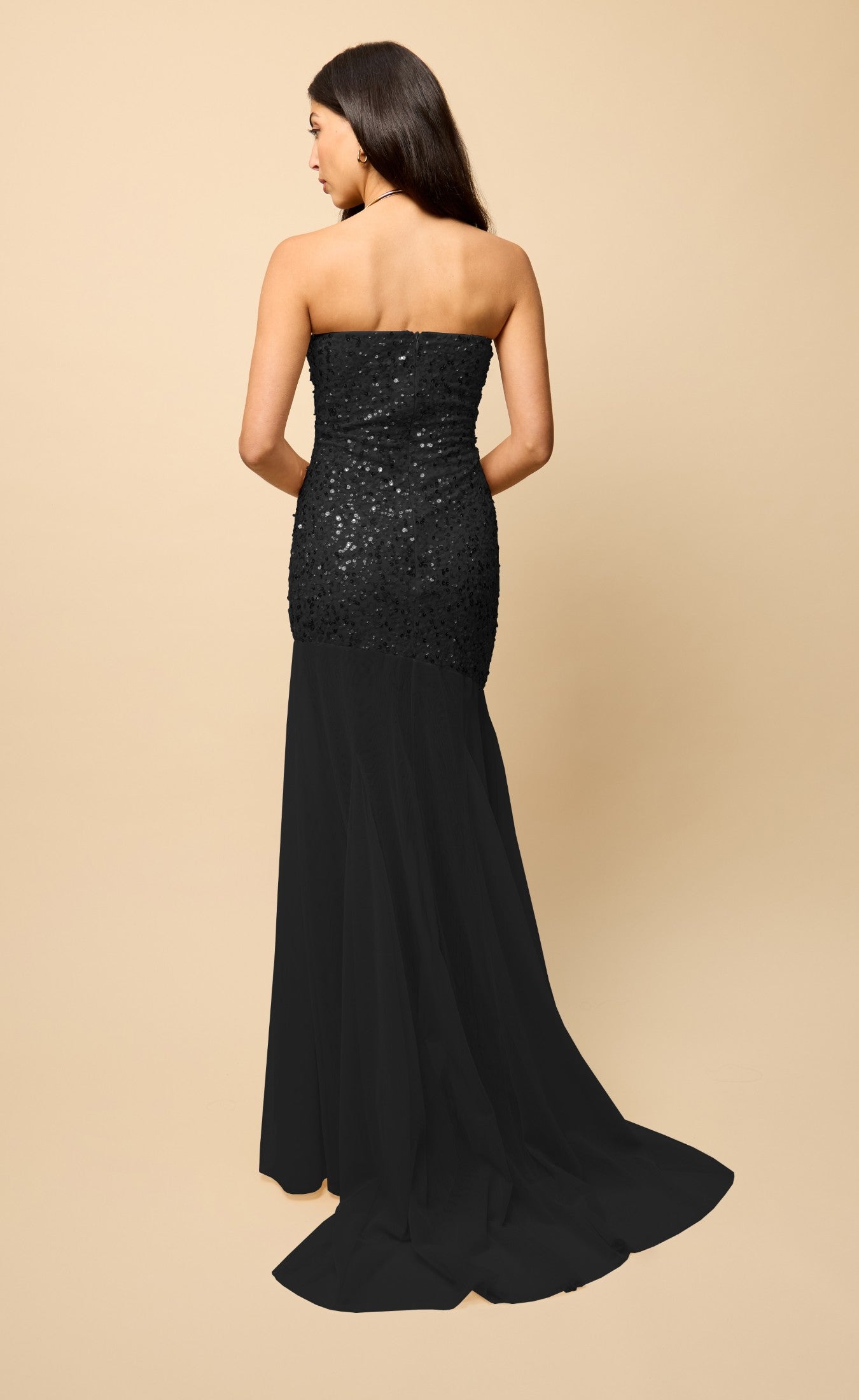Rowena Black Embellished Maxi Dress