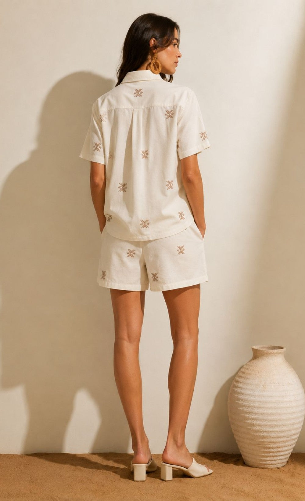 White Embroidered Cotton ShirtShirtsEmbroidered ShirtLittle Mistress