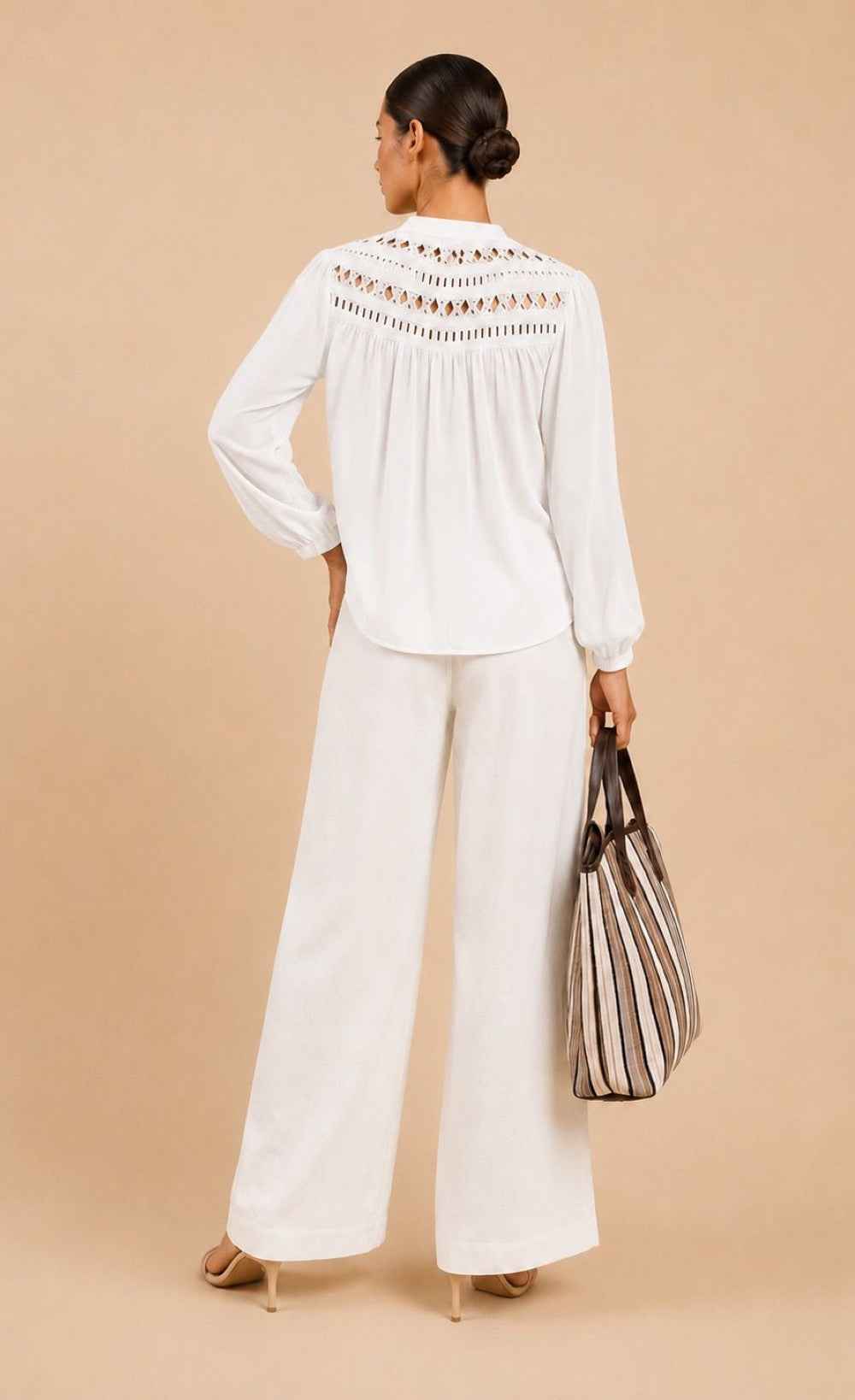 White Cutwork Detail ShirtShirtsCutwork Detail ShirtLittle Mistress