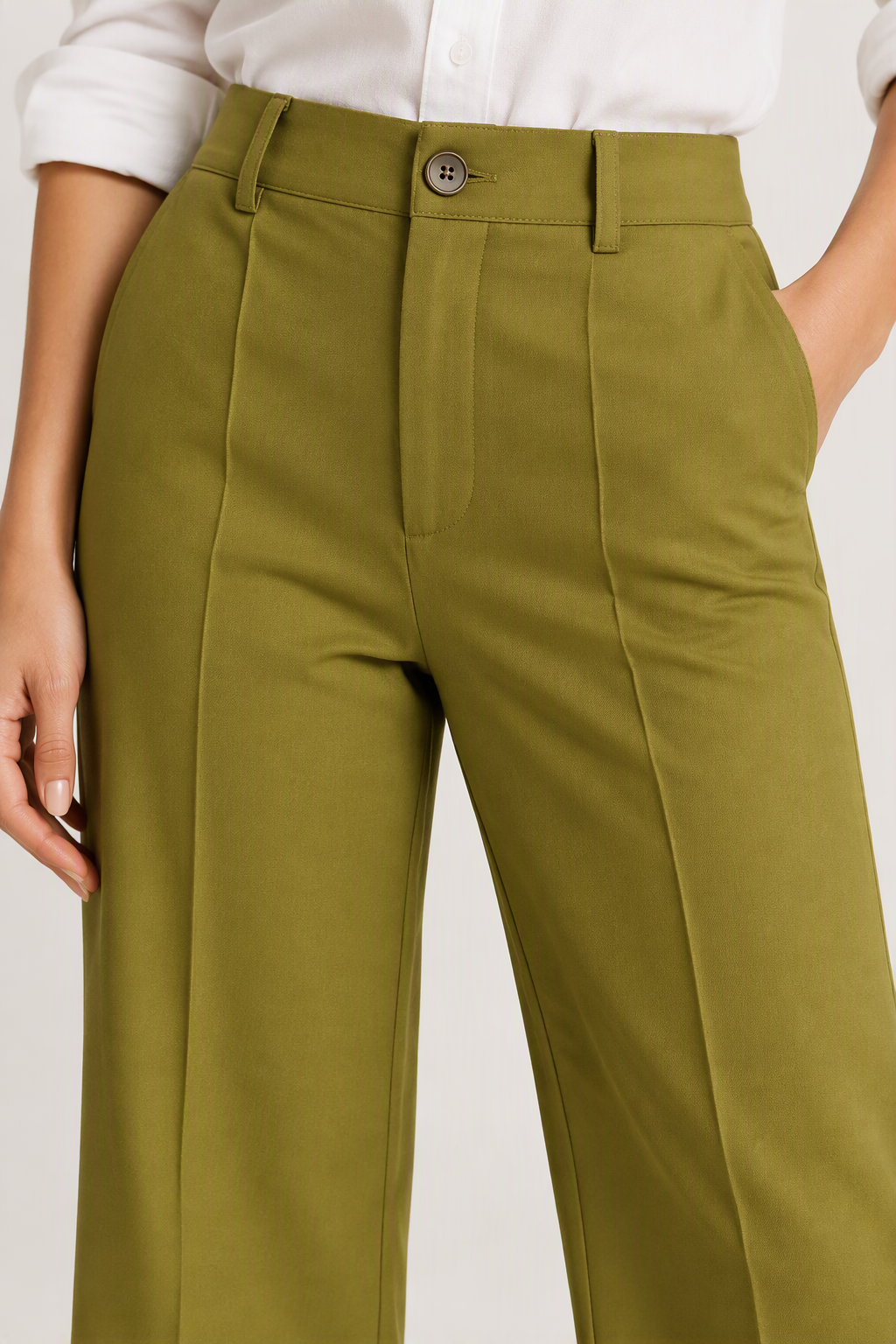 Kalmia Olive Green Trousers
