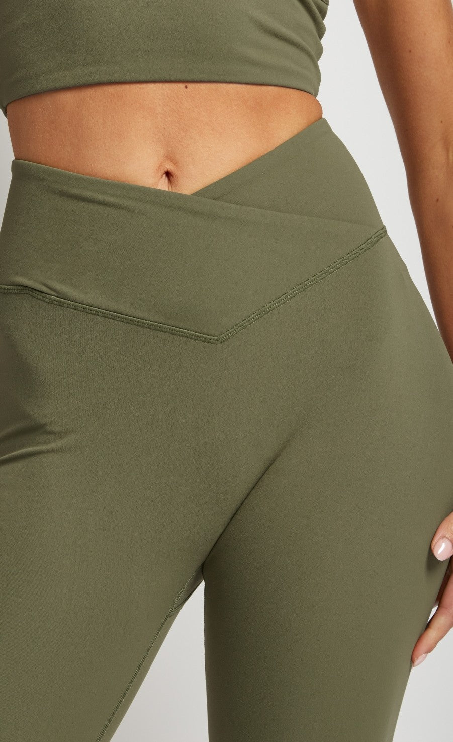 Khaki Crossover Shorts