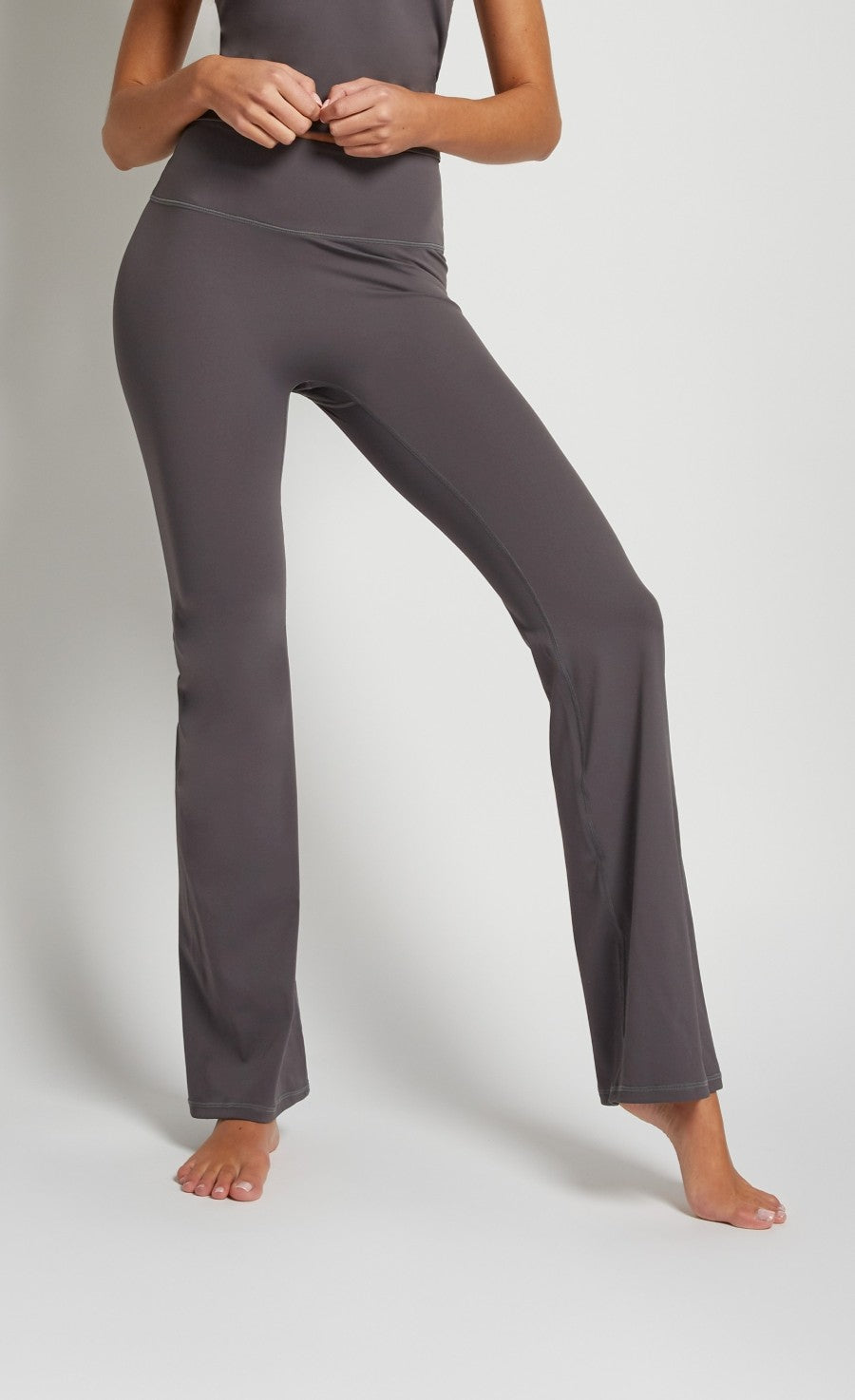 Charcoal Grey Flared Leggings