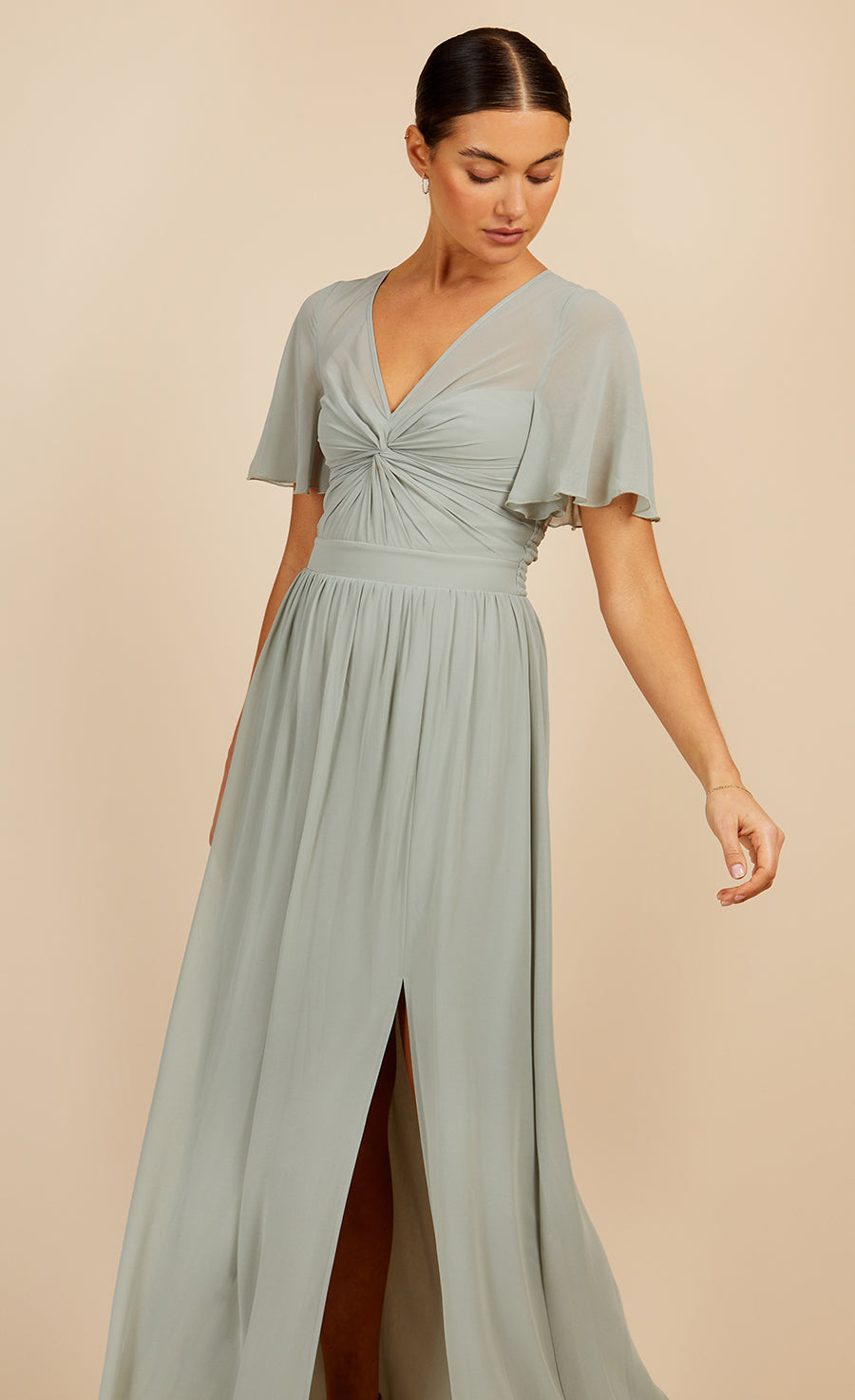 Waterlily Knot Detail Maxi Dress